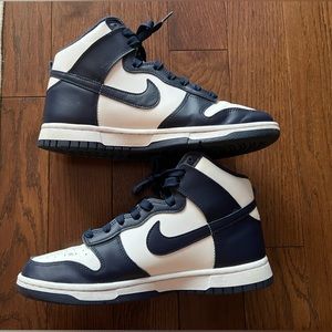 Nike Dunks, High Top, Midnight Navy